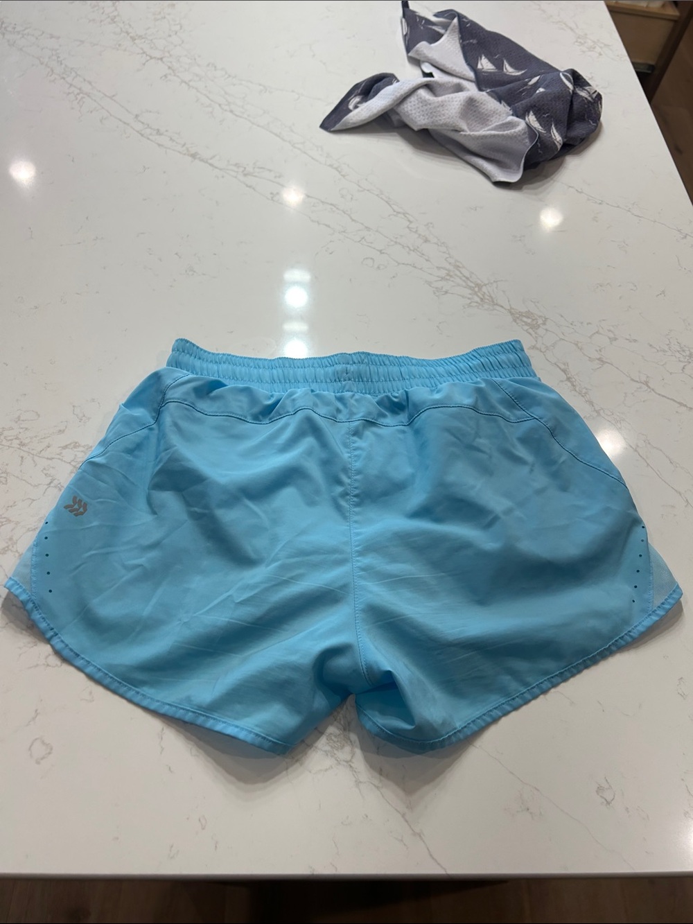All in Motion Light Blue Running Shorts View 2